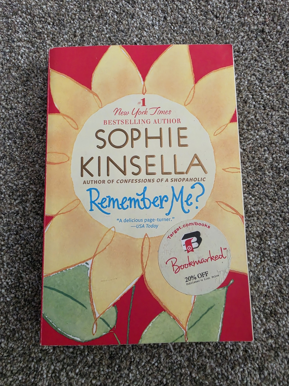 3/$15 Sophie Kinsella "Remember Me?" Paperback - Bright Floral Cover
